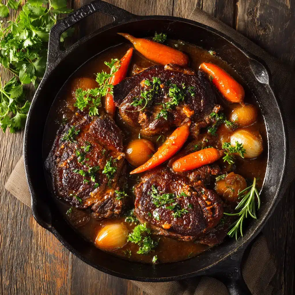 beef blade meat recipe in cast iron skillet