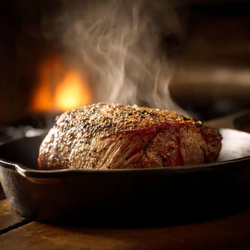 Searing beef sirloin roast for crock pot recipe