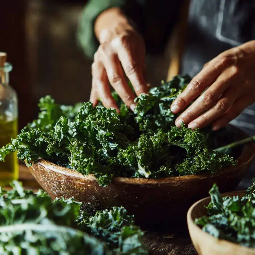 massaging kale for chick fil a kale salad recipe