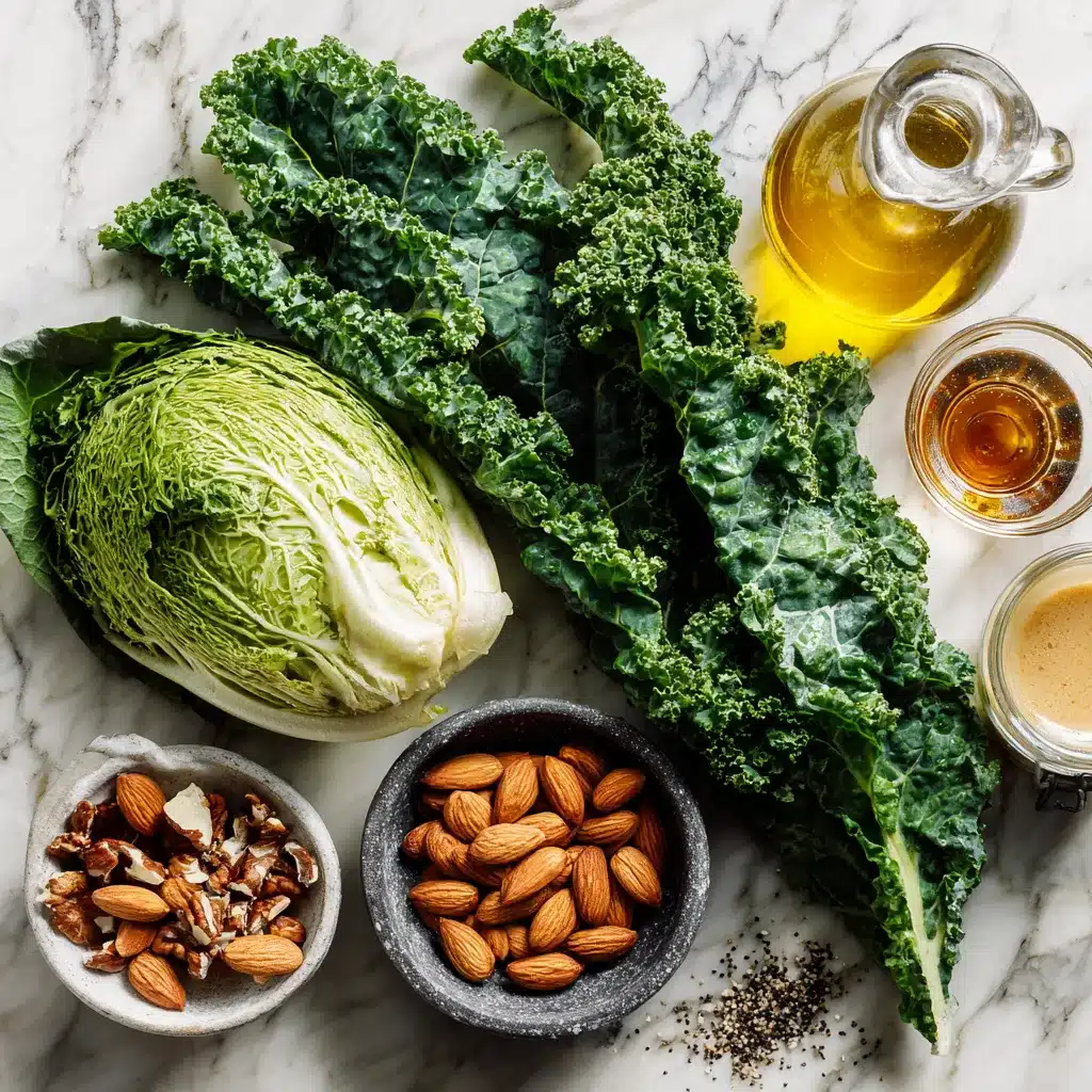 chick fil a kale salad ingredients flat lay