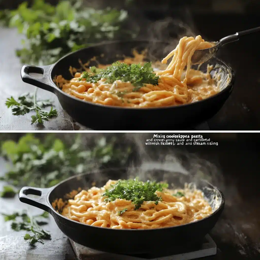 Step 4 of high protein pasta recipe