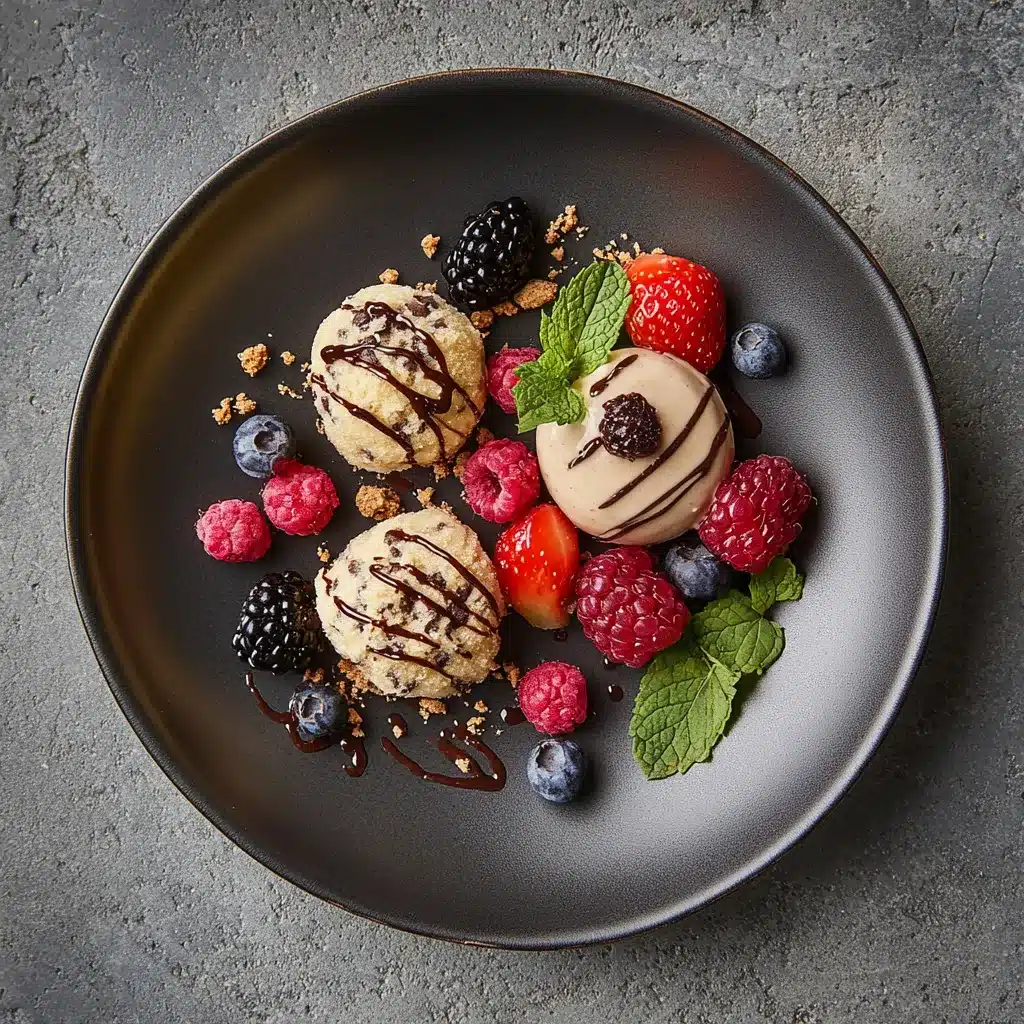 High protein desserts on serving plate