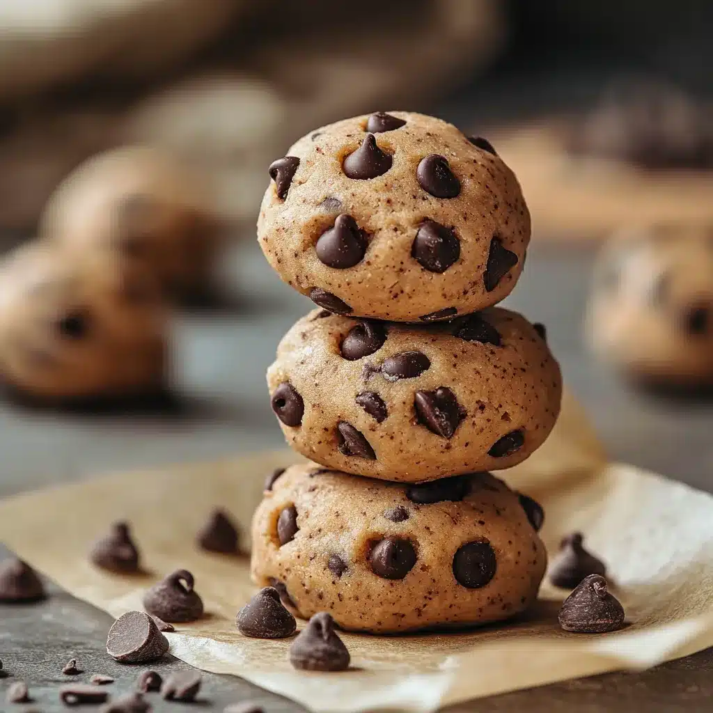 high protein cookie dough balls ready to serve