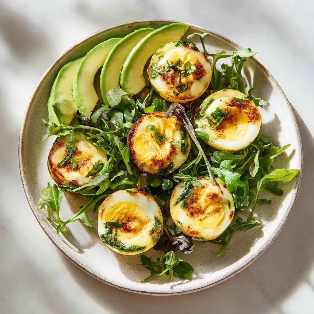 Air Fryer Starbucks Egg Bites Recipe with avocado and greens