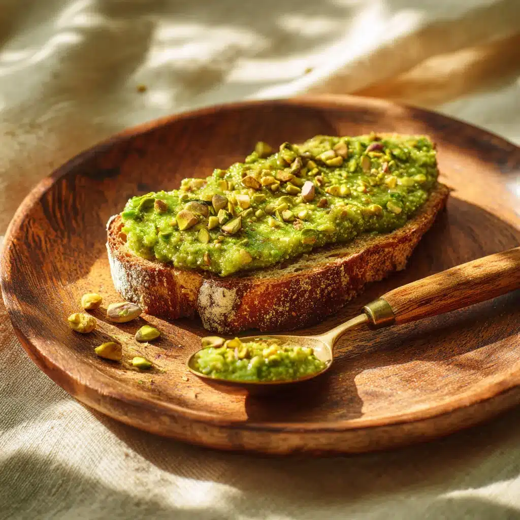 Pistachio Paste Spread on Bread
