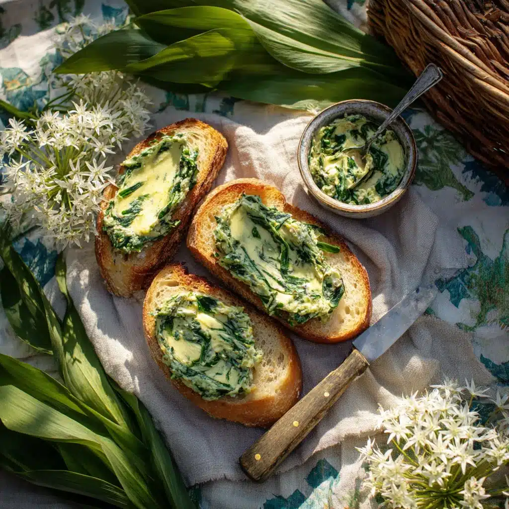 bread with ramp butter spread