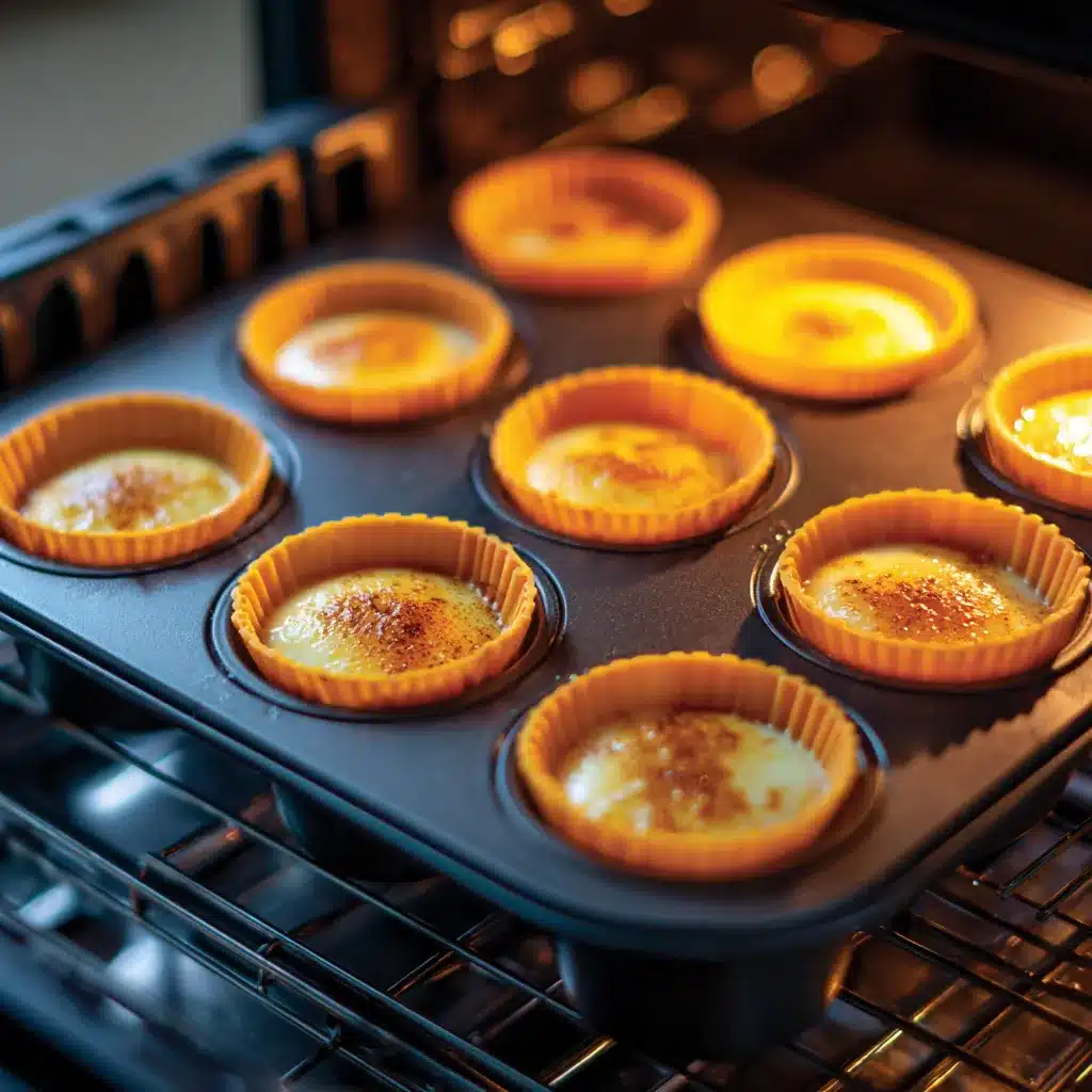 Air fryer cooking egg bites in silicone molds