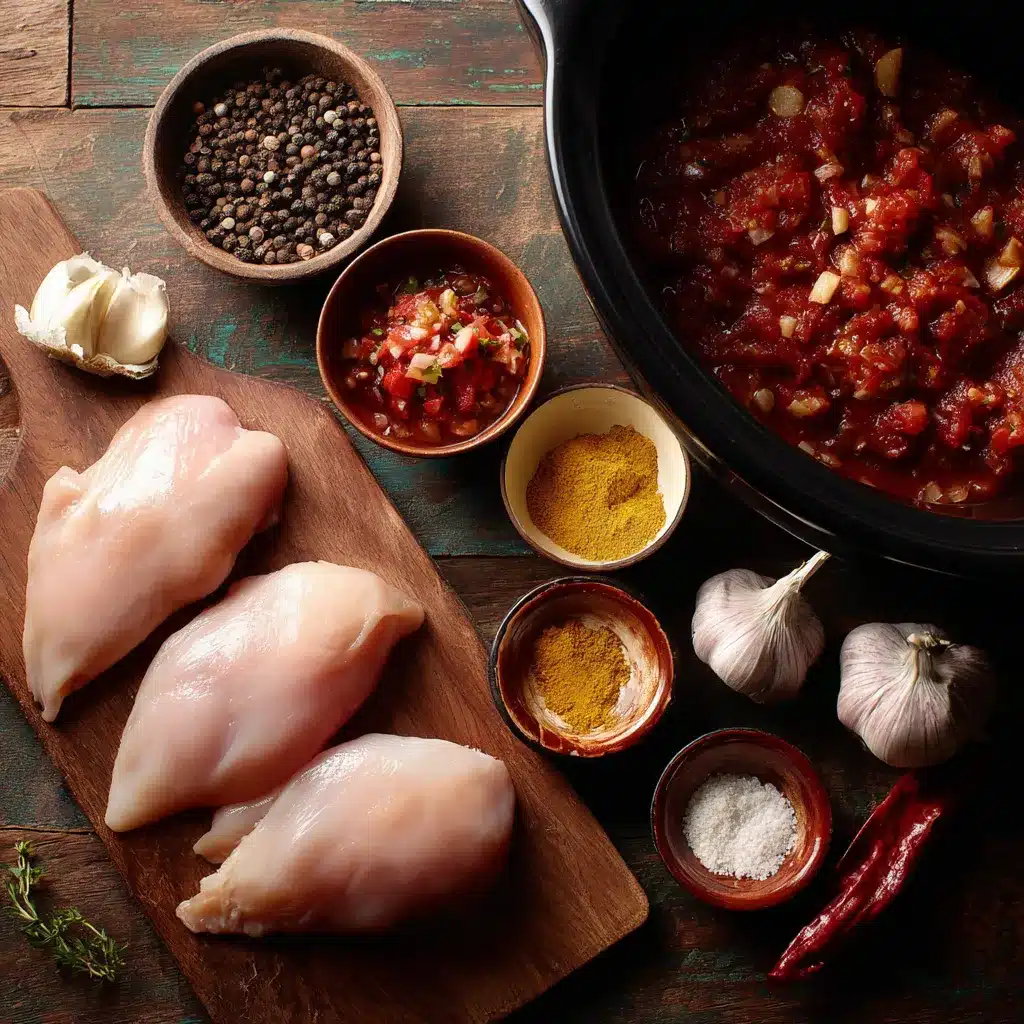 slow cooker shredded chicken ingredients