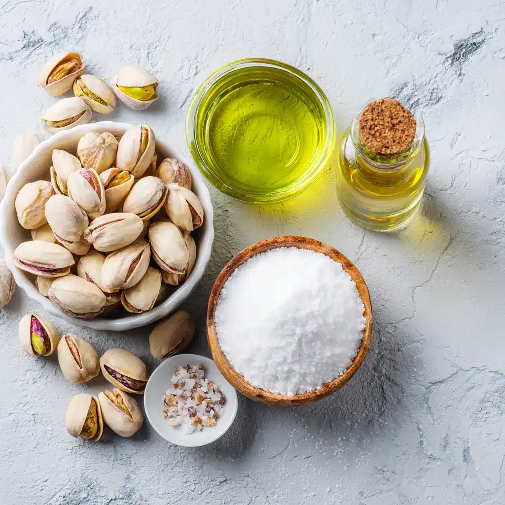 Ingredients to make pistachio paste at home