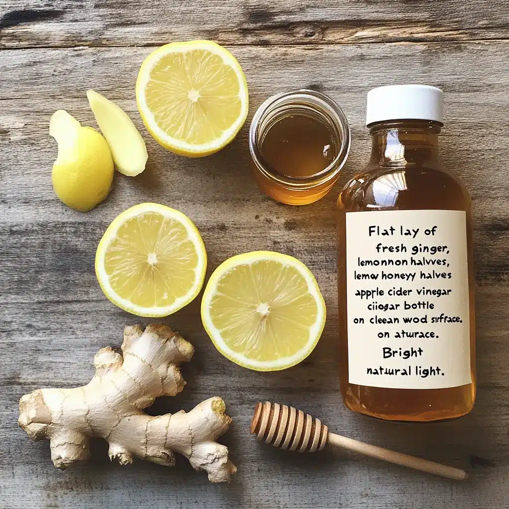 Natural Mounjaro Drink Ingredients Flat Lay