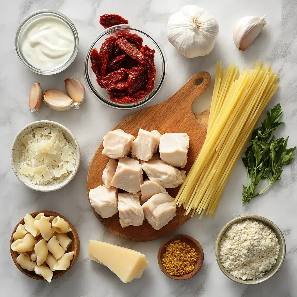 ingredients for one pot marry me chicken pasta