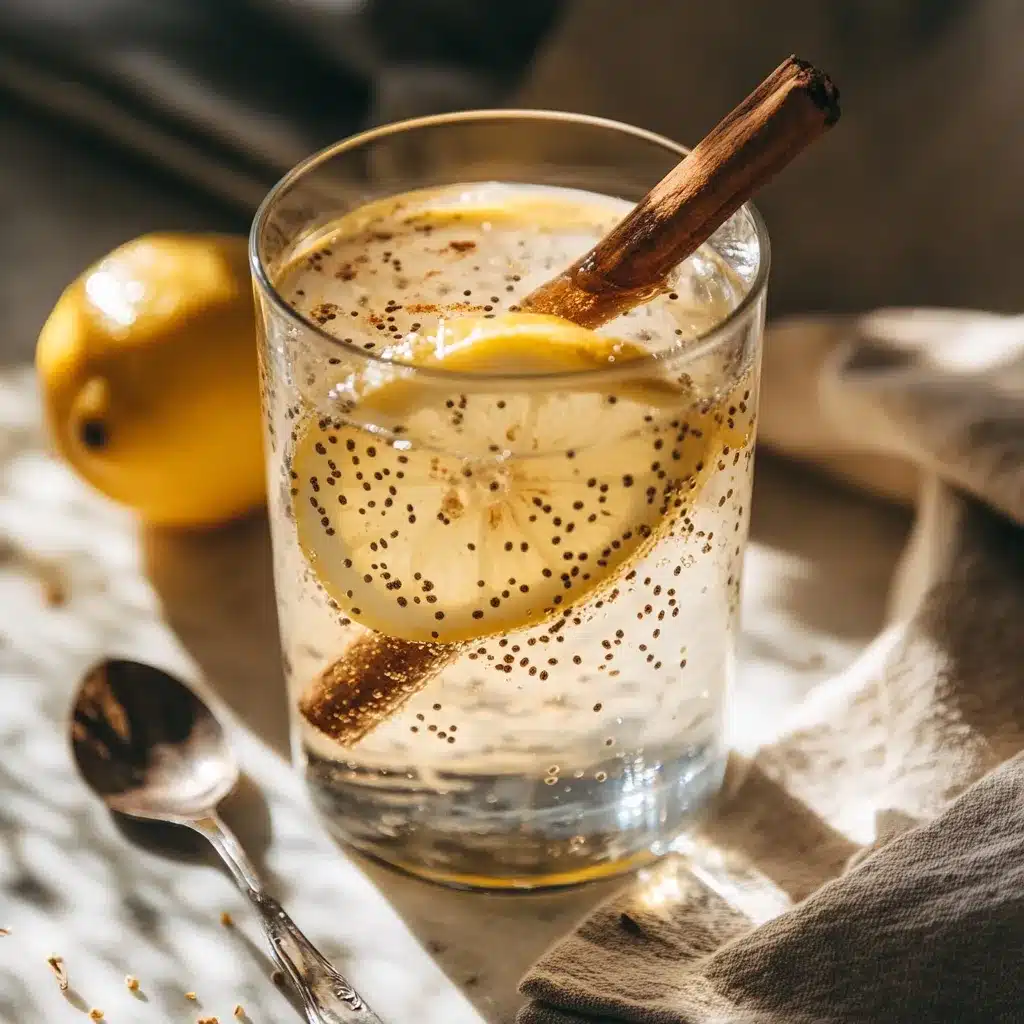 Served homemade Mounjaro drink with chia and cinnamon