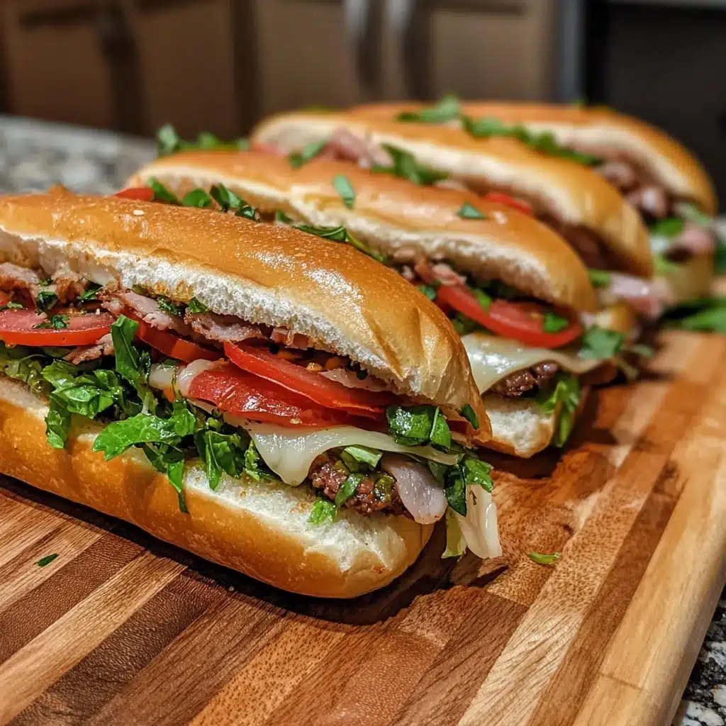Hoagie roll sandwich ready to eat