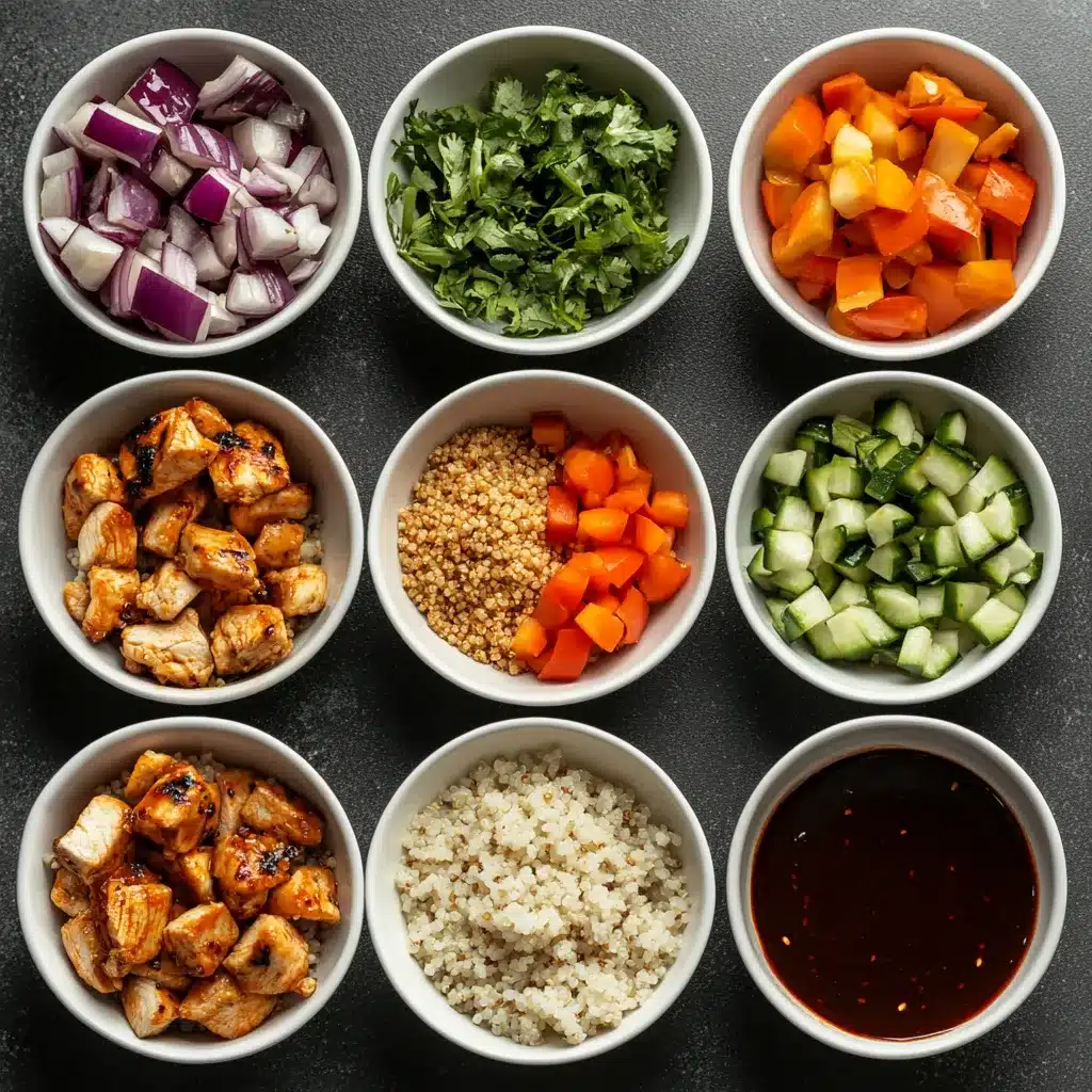 steps to make rotisserie chicken bowl