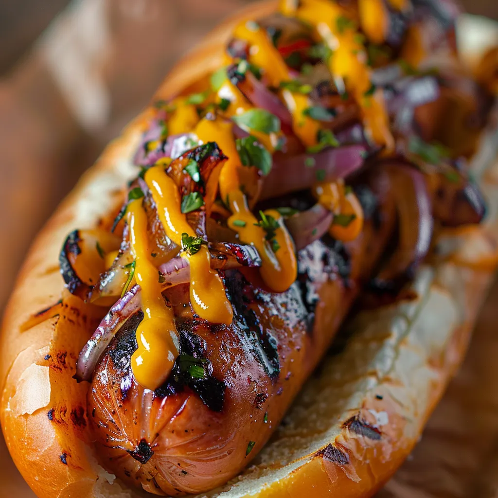 Air fryer hot dog recipe with crispy buns and classic toppings