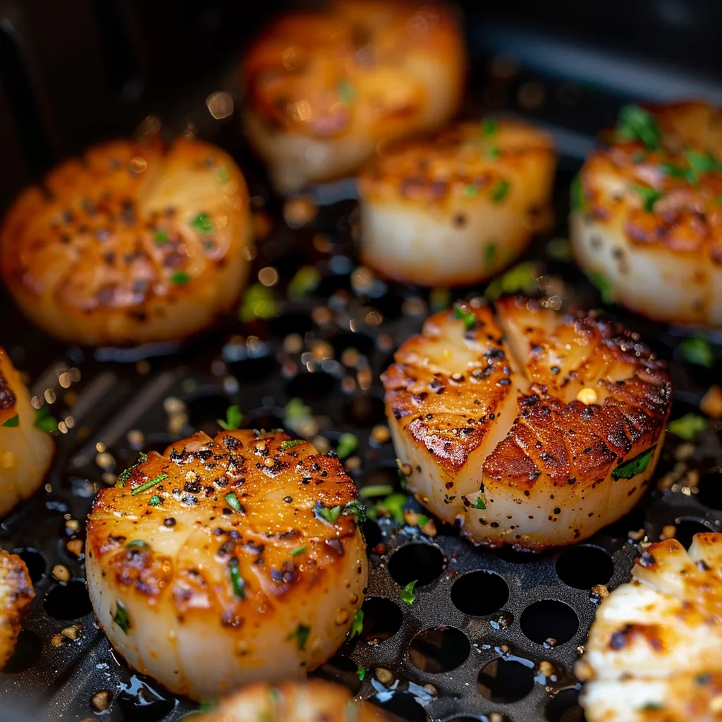 scallops in air fryer basket