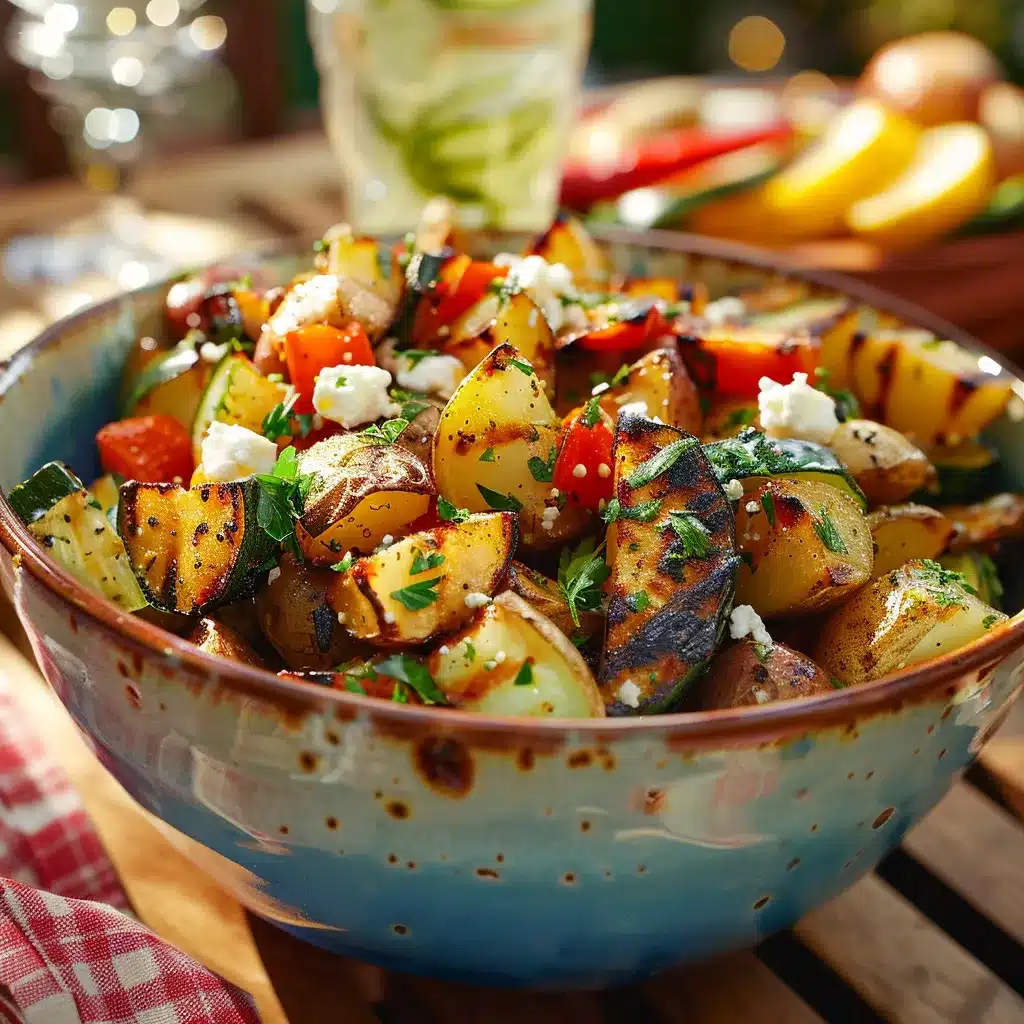 baked potato salad served with BBQ sides