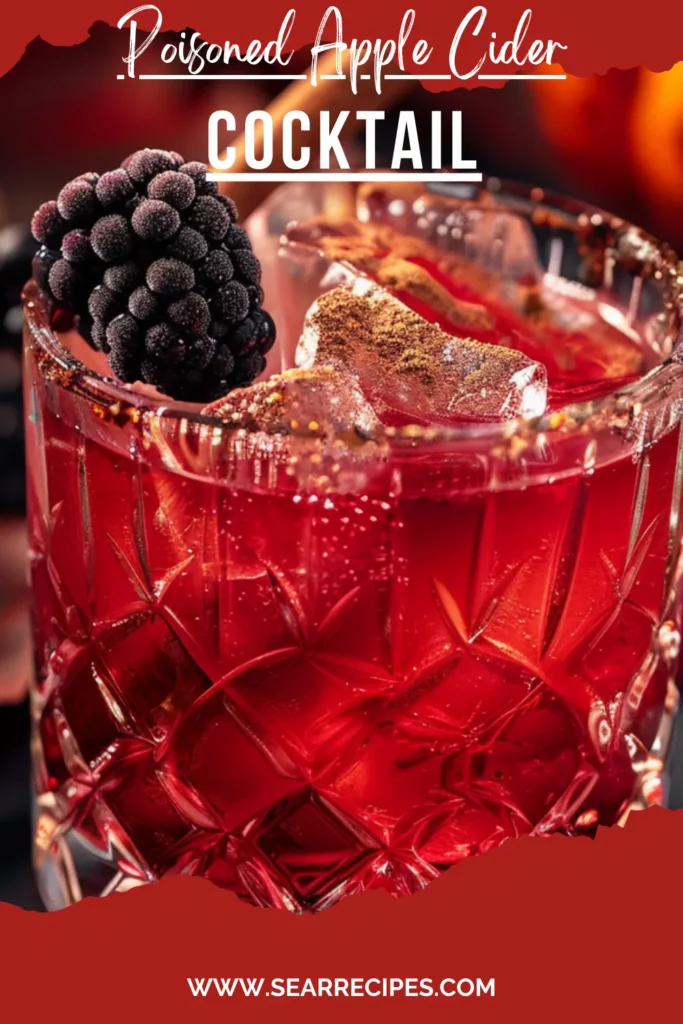 Blackberry Apple Cider Halloween Cocktail