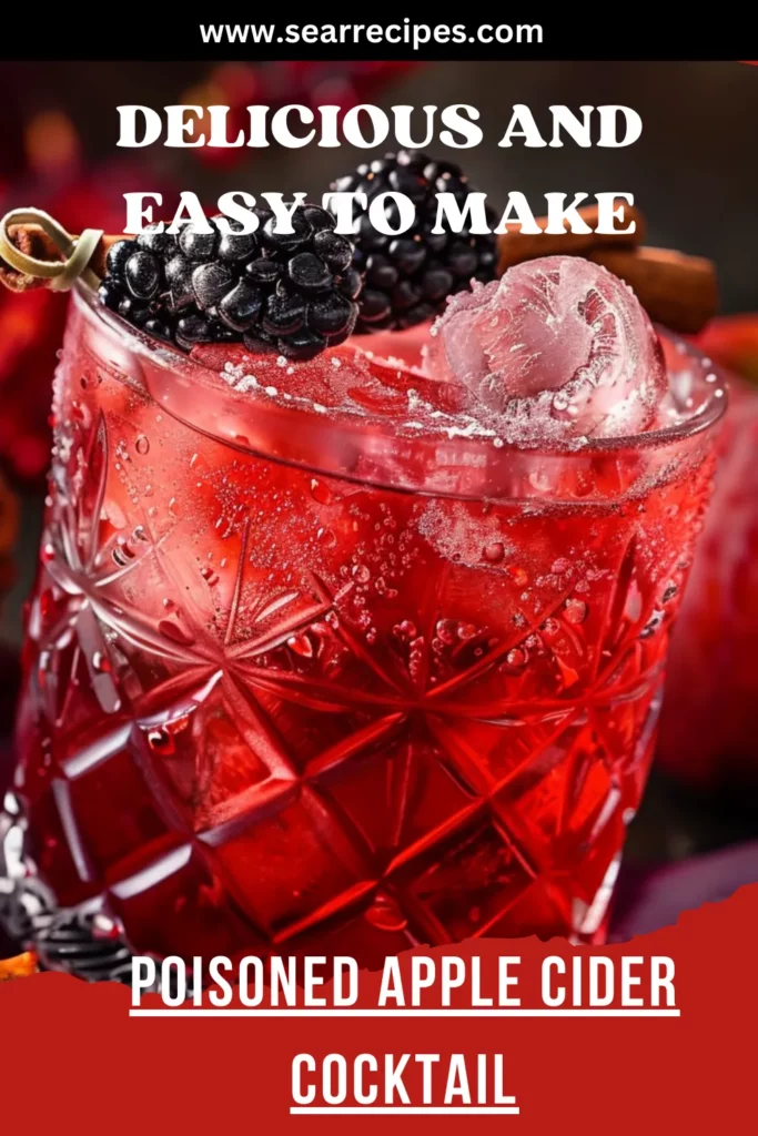 Blackberry Apple Cider Halloween Cocktail