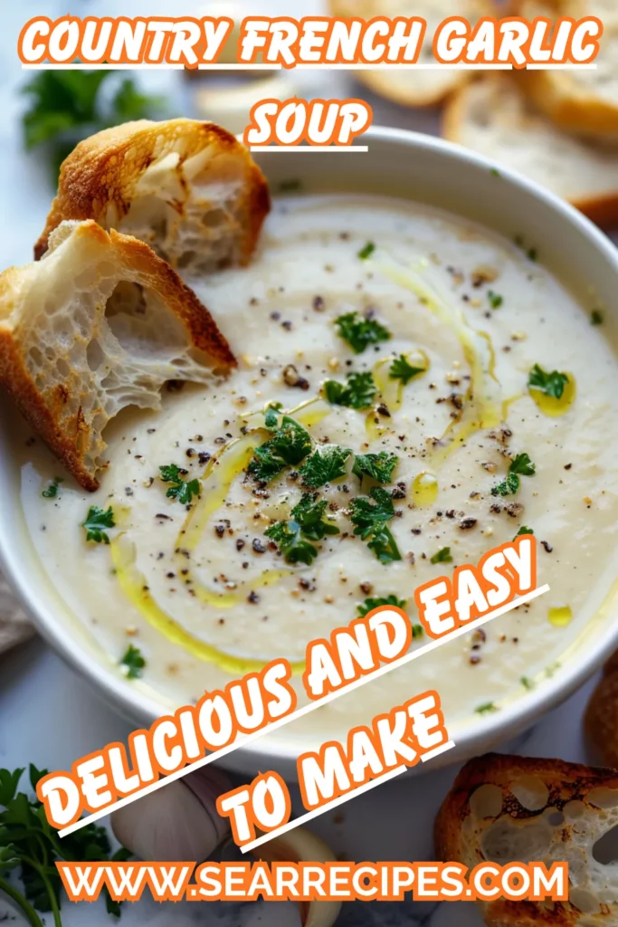 Country French garlic soup recipe