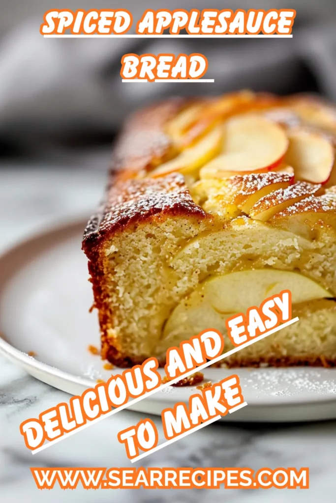 Homemade applesauce bread loaf recipe