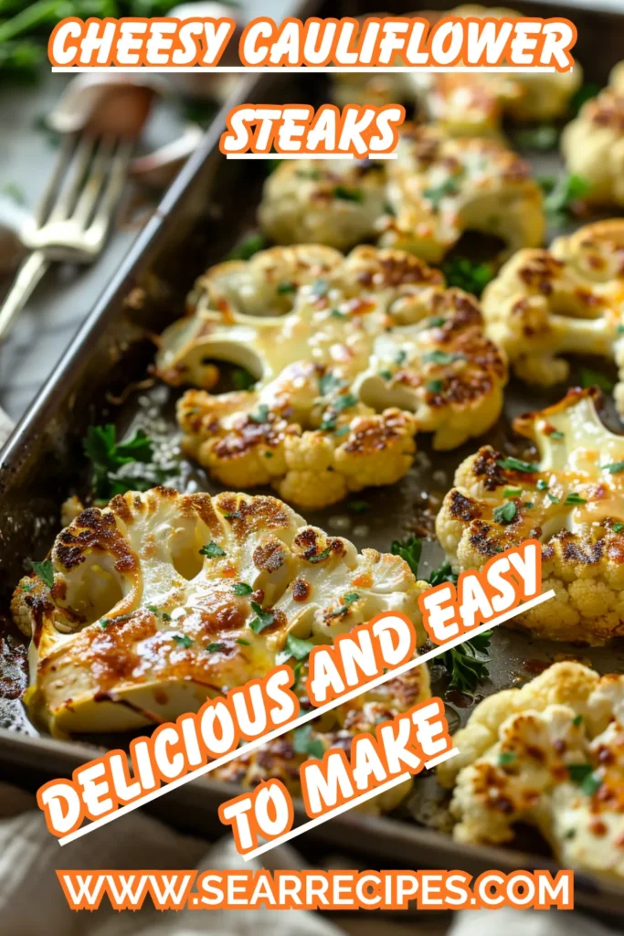 Cheesy cauliflower steak recipe