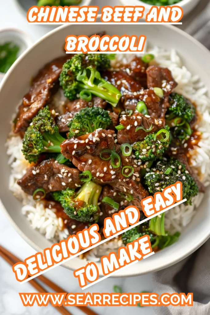 Chinese beef and broccoli recipe over white rice