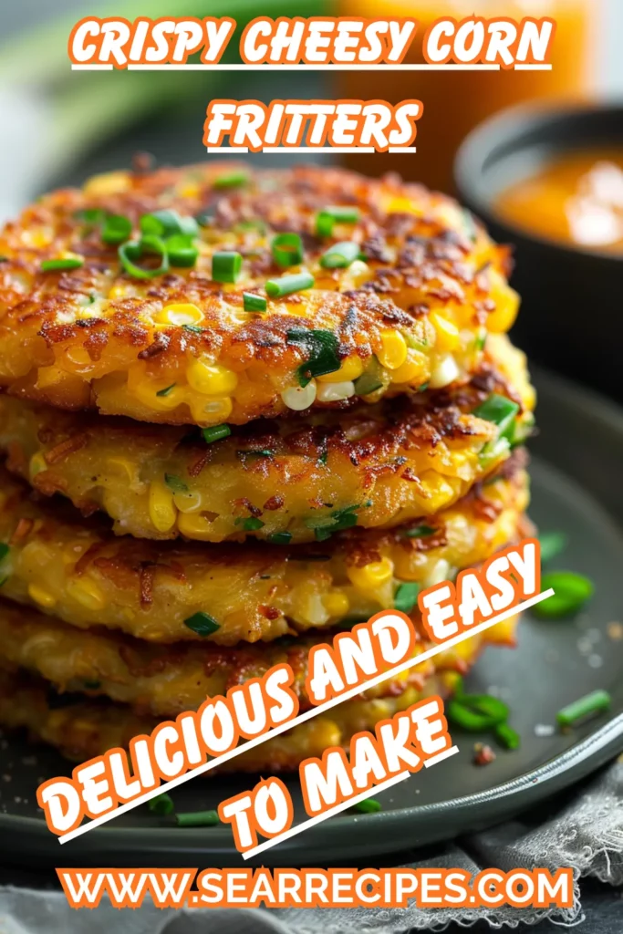 Crispy cheesy corn fritters recipe