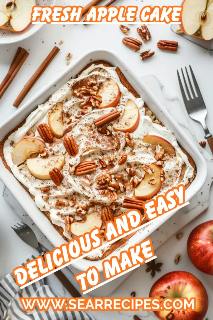 Irresistible fresh apple cake with cream cheese frosting