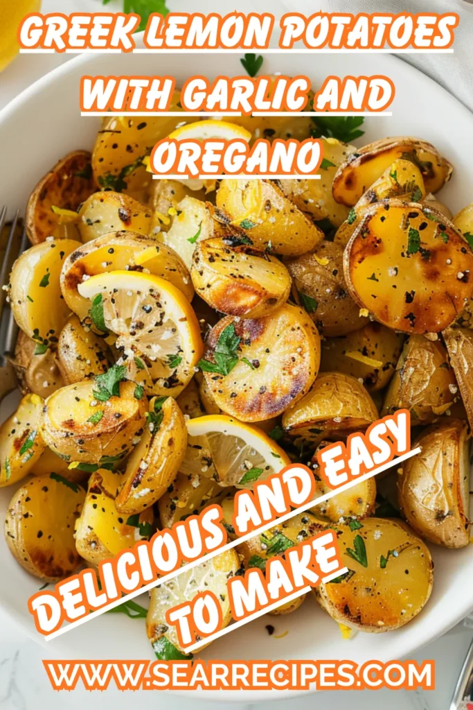 Greek lemon potatoes with garlic and oregano recipe