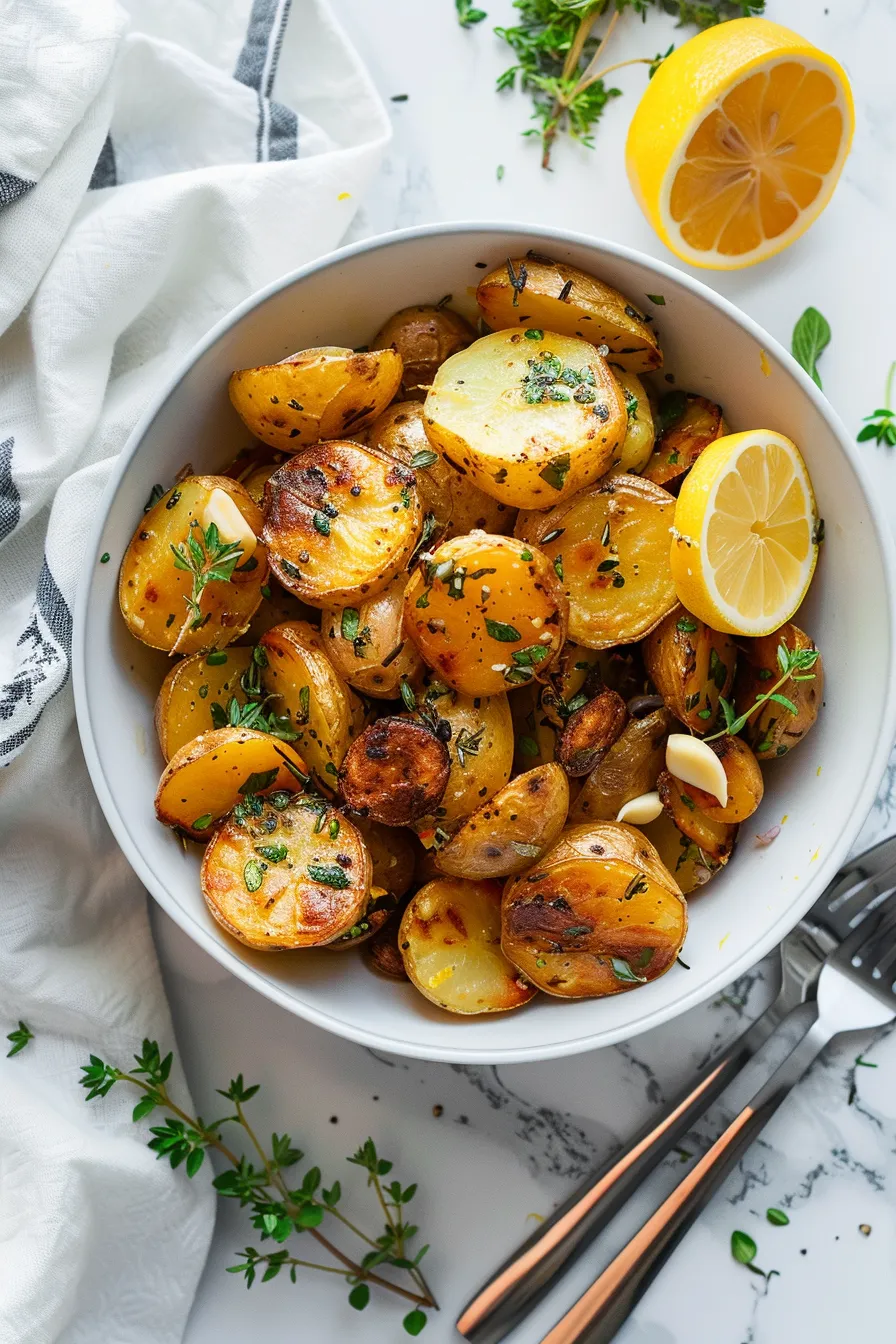 Greek-Style Lemon Potatoes with Garlic and Oregano | Crispy and Flavorful