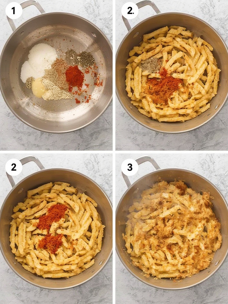 French fry seasoning steps