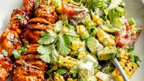 BBQ Chicken Skewer Salad