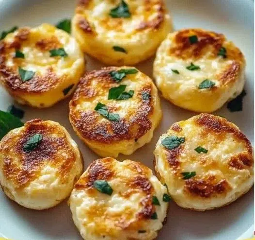 Delicious cottage cheese egg bites served on a plate