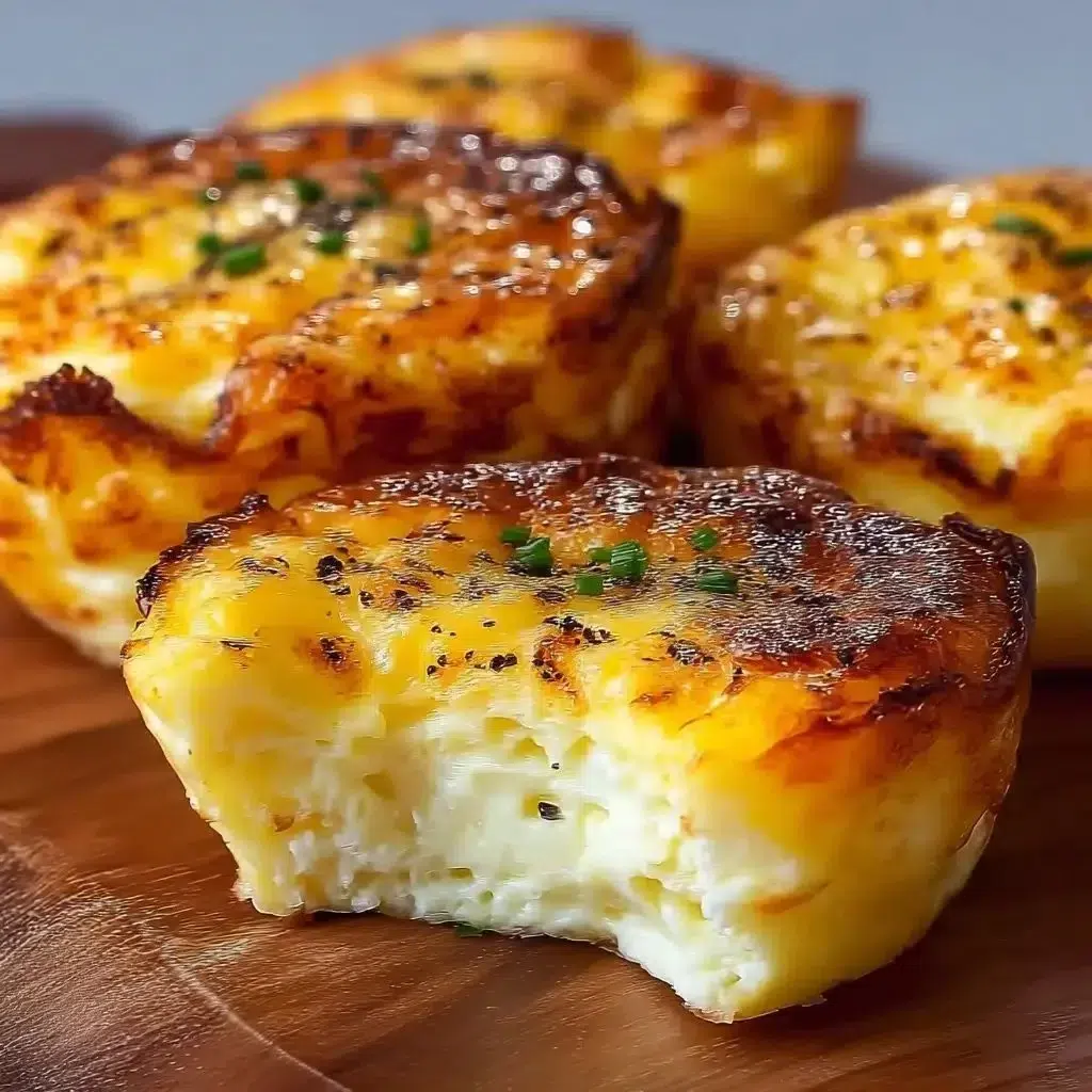 Fluffy breakfast cottage cheese egg bites on a plate