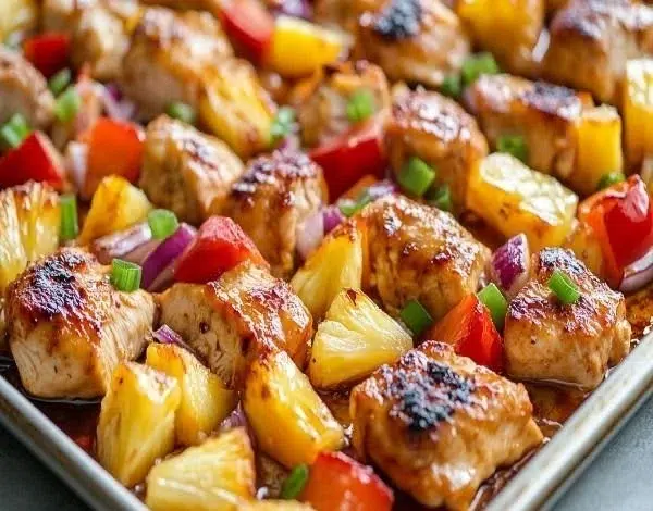 Hawaiian Chicken Sheet Pan