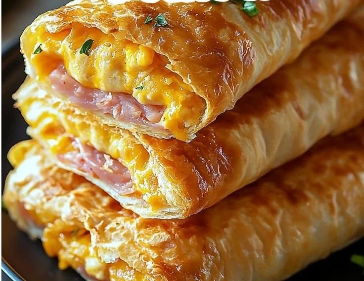 Delicious homemade breakfast hot pockets filled with eggs and cheese