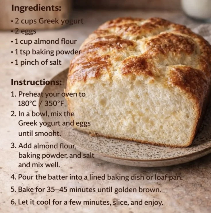 Freshly baked low carb bread slices on a wooden cutting board.