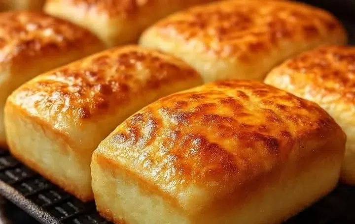 Delicious slice of zero carb yogurt bread on a wooden table